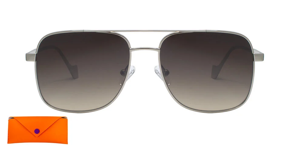 MARCO MOTTA SOL MOD TIMON PLATA LENTE AR DEGRADADO MARRON 56X16 + ESTUCHE